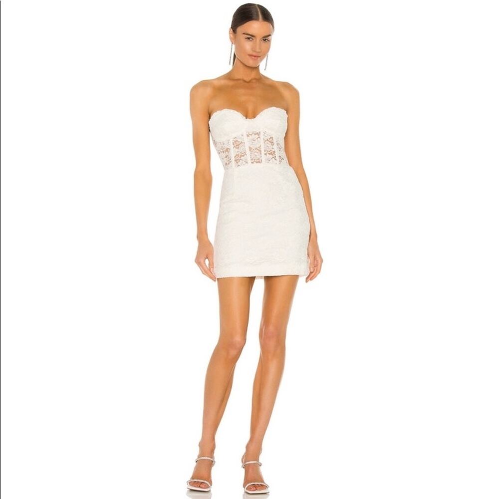 Bardot White Lace Mini Dress - Picture 10 of 11